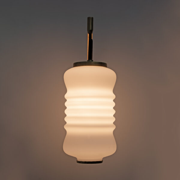 Brass and Opaline Murano Glass Sconces - Image 5