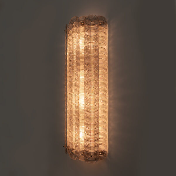 Italian Murano Glass Sconces "Reticello" - Image 4