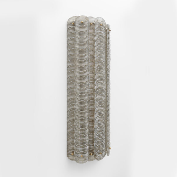 Italian Murano Glass Sconces "Reticello" - Image 5