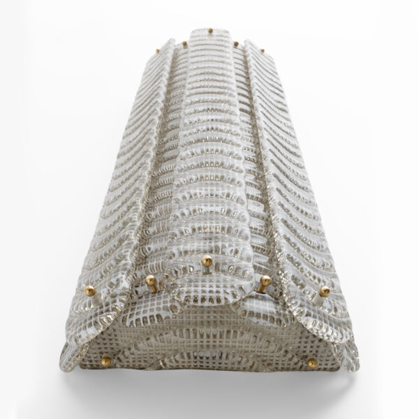 Italian Murano Glass Sconces "Reticello" - Image 7