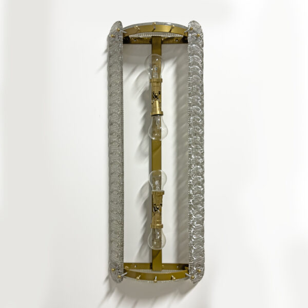 Italian Murano Glass Sconces "Reticello" - Image 9