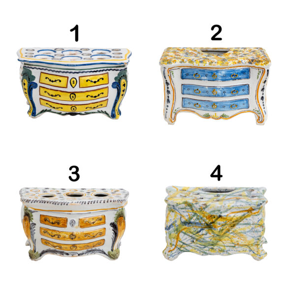 Shaped Planters "Commode" France Nevers Manufacture 1760