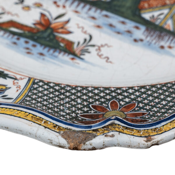 Large Majolica Dish Jean-Baptiste Guillibaud from 1730 - Image 5