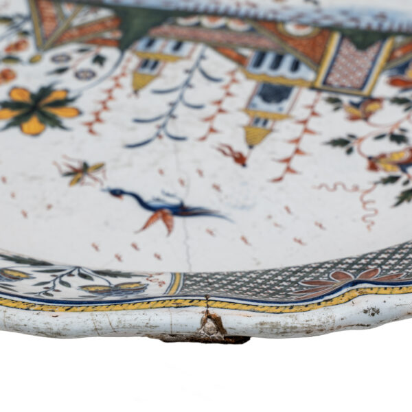 Large Majolica Dish Jean-Baptiste Guillibaud from 1730 - Image 6