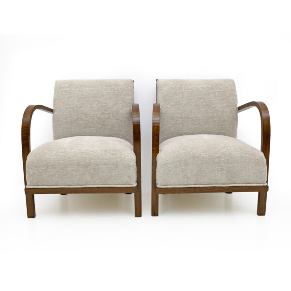 Pair of Art Deco Italian Small Armchairs - Image 2