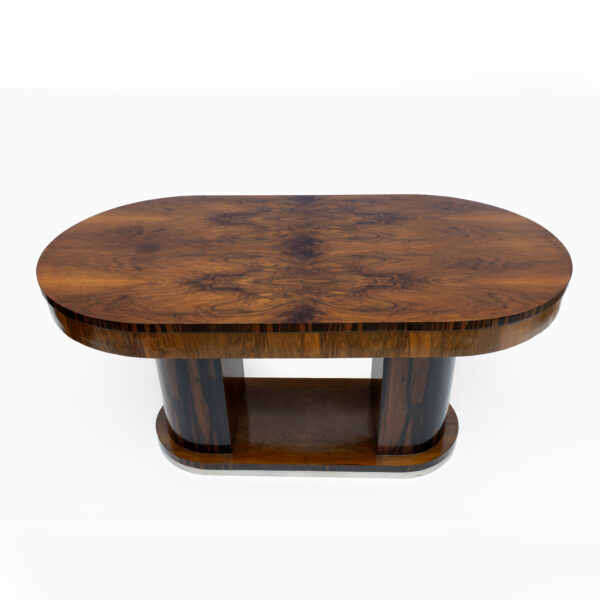 Art Deco Italian Walnut Dining Table 1940s