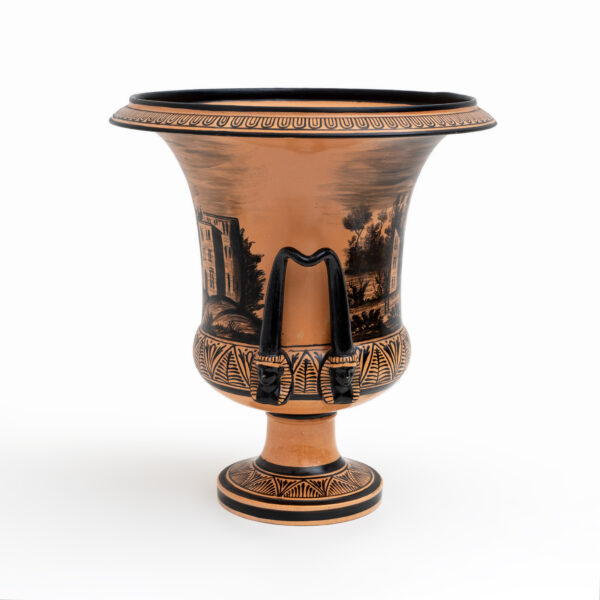 Giustiniani Manufacture Earthenware Crater Vase, Naples - Image 2