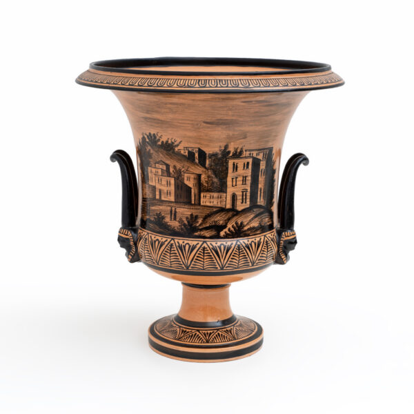 Giustiniani Manufacture Earthenware Crater Vase, Naples