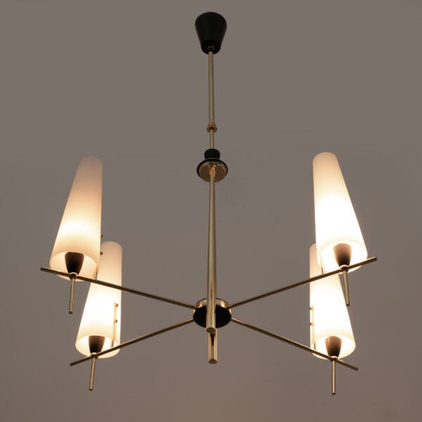 Stilnovo Style Mid-century Modern Italian Chandelier, 60s - Image 2