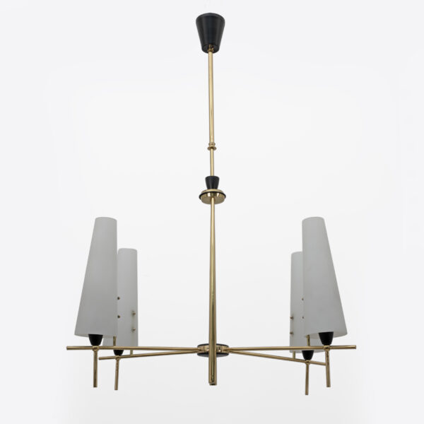 Stilnovo Style Mid-century Modern Italian Chandelier, 60s - Image 3