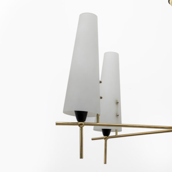 Stilnovo Style Mid-century Modern Italian Chandelier, 60s - Image 5