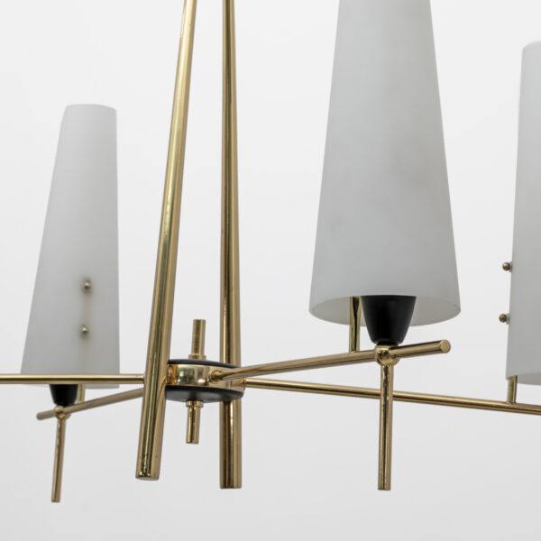 Stilnovo Style Mid-century Modern Italian Chandelier, 60s - Image 6