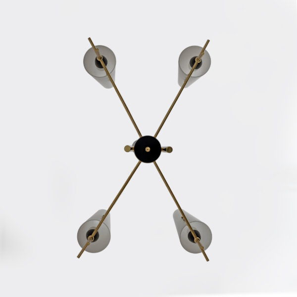 Stilnovo Style Mid-century Modern Italian Chandelier, 60s - Image 7