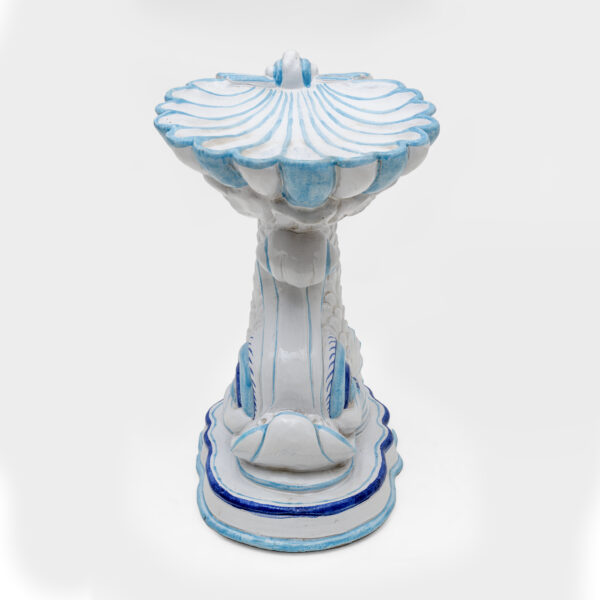 Italian Glazed Terracotta Dolphin Garden Stool, 1960s - Image 4