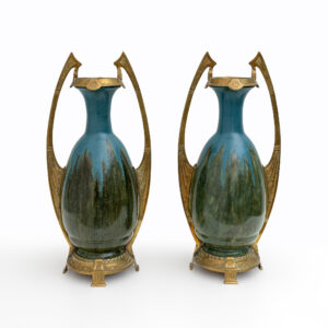 Art Nouveau Jugendstil Vases Otto Eckman Style, 1900s