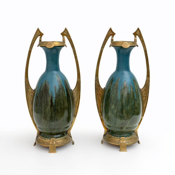 Art Nouveau Jugendstil Vases Otto Eckman Style, 1900s