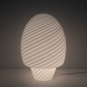 Venini Style Italian Murano Glass Mushroom Table Lamp, 1970s