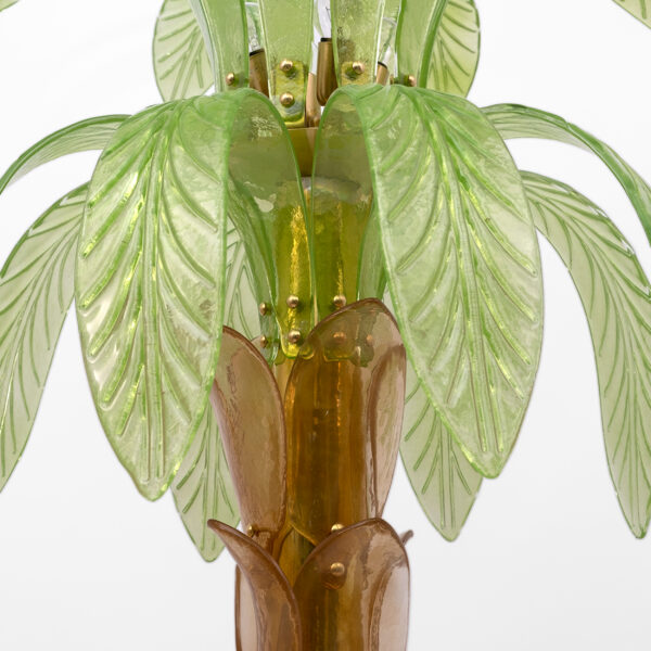 Pair of Murano Glass and Brass Palm Tree Floor Lamp, 1970s - Image 7