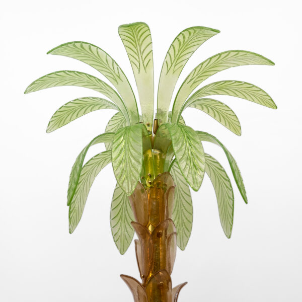 Pair of Murano Glass and Brass Palm Tree Floor Lamp, 1970s - Image 8