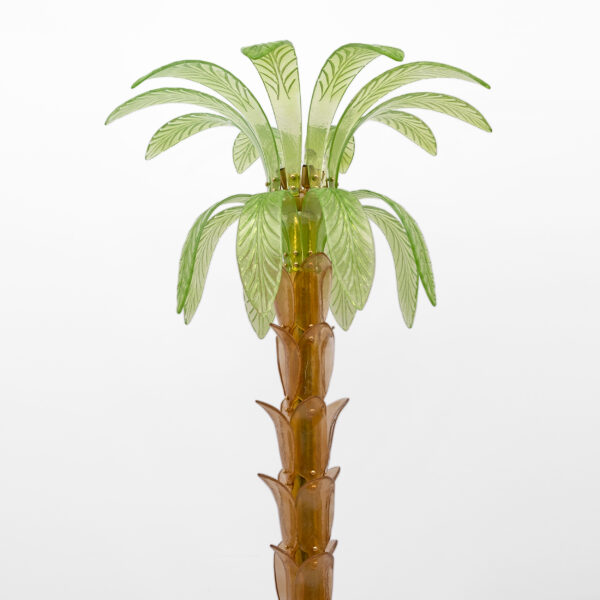 Pair of Murano Glass and Brass Palm Tree Floor Lamp, 1970s - Image 4