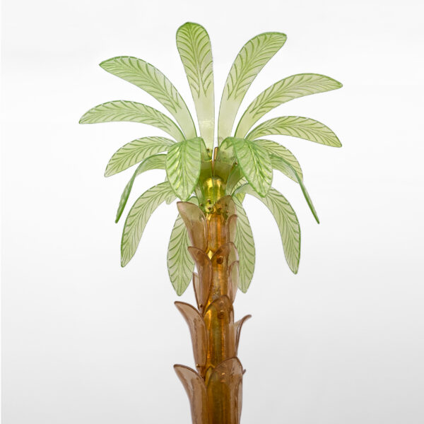 Pair of Murano Glass and Brass Palm Tree Floor Lamp, 1970s - Image 5