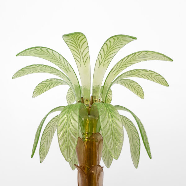 Pair of Murano Glass and Brass Palm Tree Floor Lamp, 1970s - Image 6
