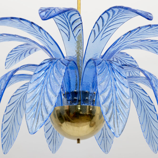 Pair of Palm Leaves Chandelier Murano Glass, 1970s - Image 6