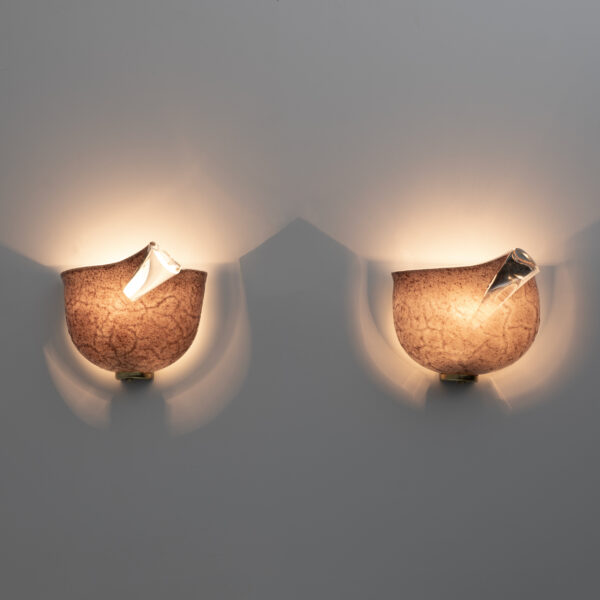 Pair of Mila Schon Murano Glass Sconces for Zonca, 1980s - Image 2