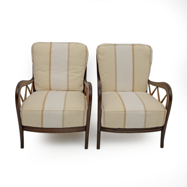 Pair of Paolo Buffa Italian Walnut Armchairs, 1950s - Image 2