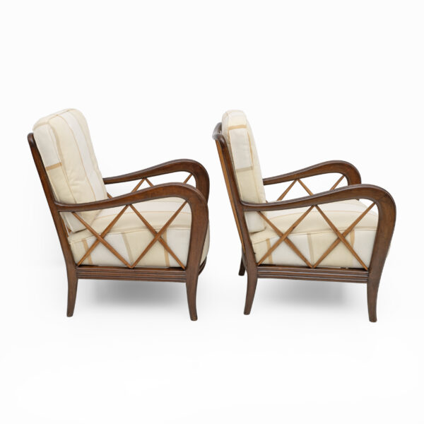 Pair of Paolo Buffa Italian Walnut Armchairs, 1950s - Image 6