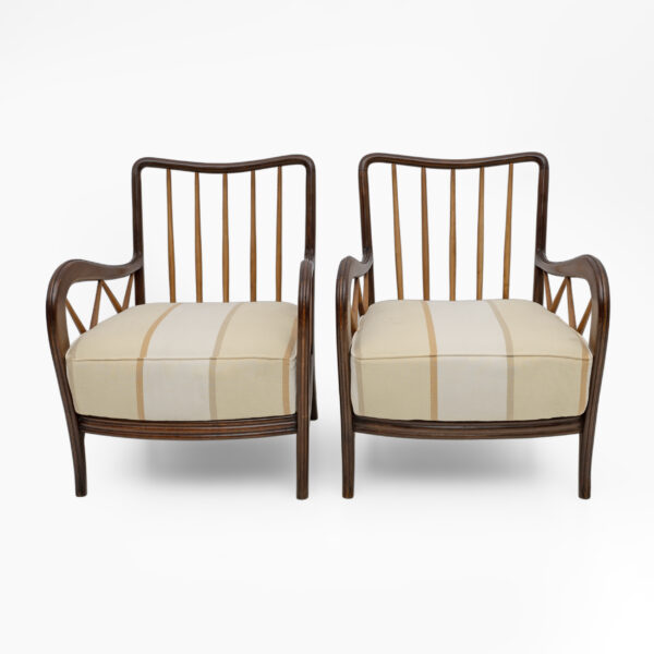 Pair of Paolo Buffa Italian Walnut Armchairs, 1950s - Image 5