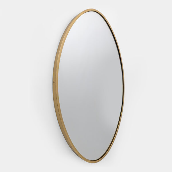 Attributed Gio Ponti Brass Wall Mirror, 1950s