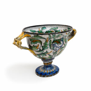 Maiolica Artistica Pesarese MAP Two-Handled Vase 1920s