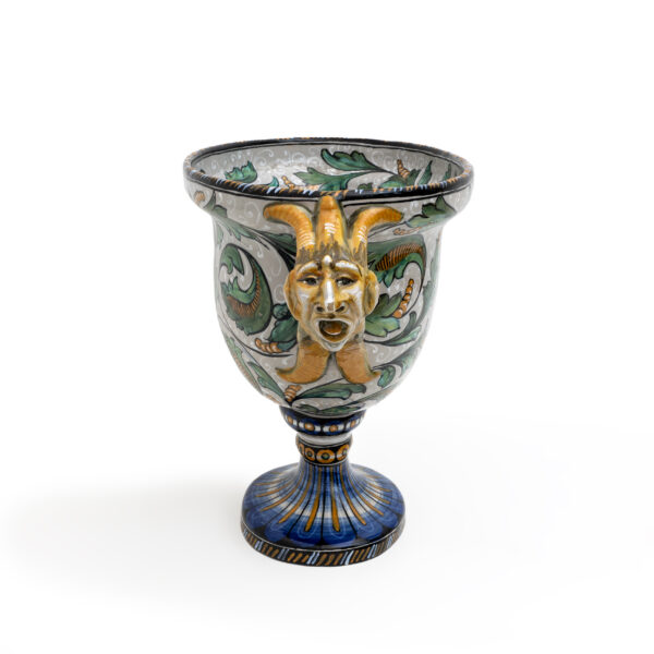 Maiolica Artistica Pesarese MAP Two-Handled Vase 1920s - Image 4