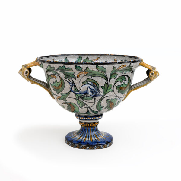 Maiolica Artistica Pesarese MAP Two-Handled Vase 1920s - Image 5