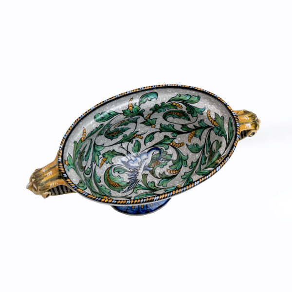 Maiolica Artistica Pesarese MAP Two-Handled Vase 1920s - Image 7