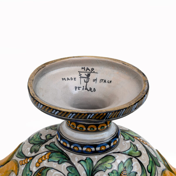 Maiolica Artistica Pesarese MAP Two-Handled Vase 1920s - Image 8