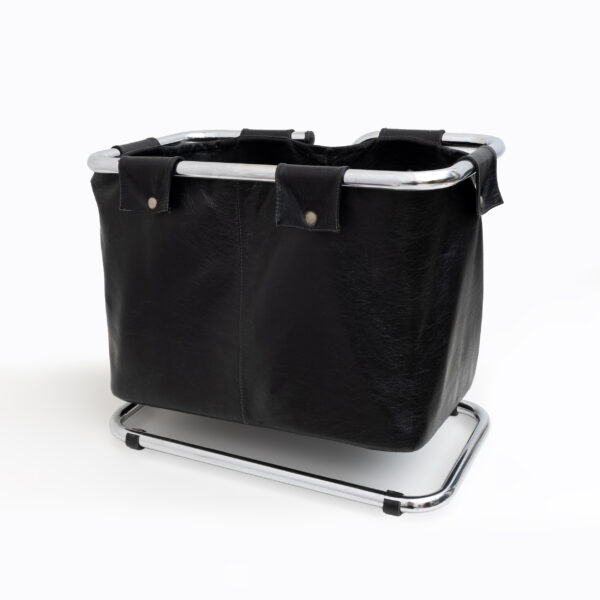 Marcel Breuer leather Magazine Rack, 1970s - Image 5