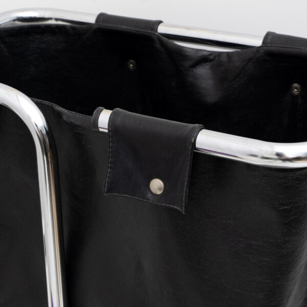 Marcel Breuer leather Magazine Rack, 1970s - Image 6