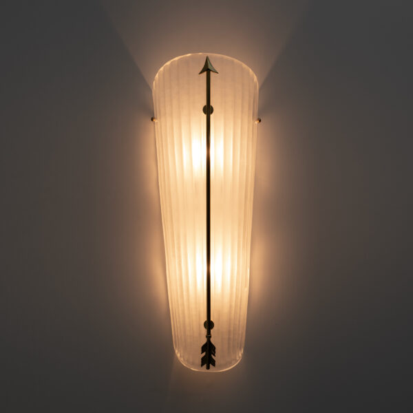 Pair of Italian Murano Glass and Brass Sconces - Image 9