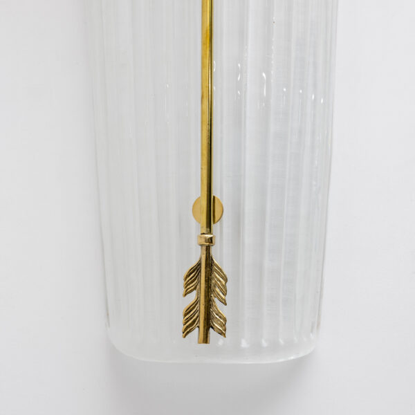 Pair of Italian Murano Glass and Brass Sconces - Image 5