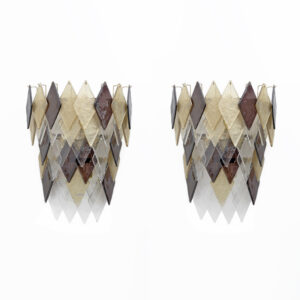 Pair of Modern Italian Murano Glass Sconces
