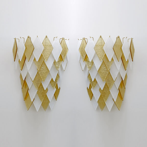 Pair of Modern Italian Murano Glass Sconces