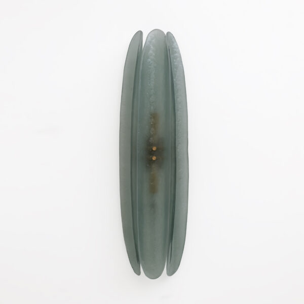 Pair of Fontana Arte Style Aqua Green Murano Glass Sconces - Image 2