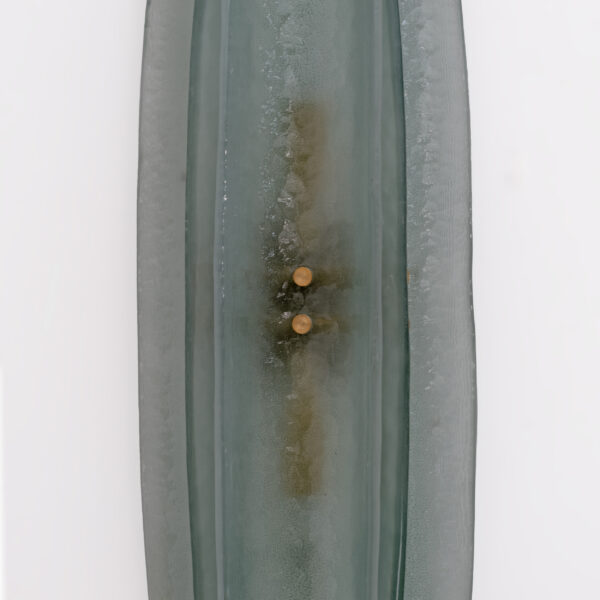 Pair of Fontana Arte Style Aqua Green Murano Glass Sconces - Image 9