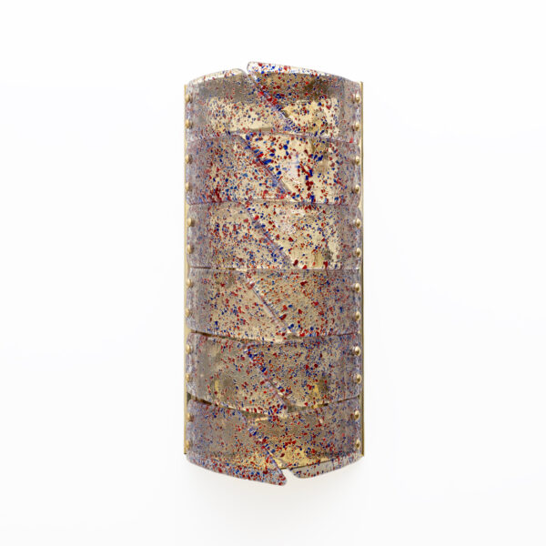 Pair of Italian Murano Glass and Brass Sconces - Image 3