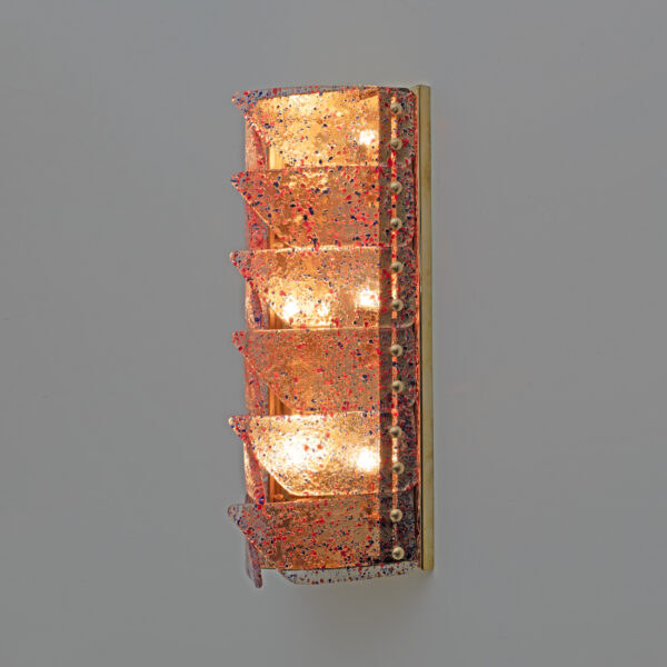 Pair of Italian Murano Glass and Brass Sconces - Image 9