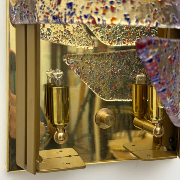 Pair of Italian Murano Glass and Brass Sconces - Image 11