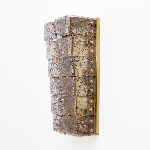 Pair of Italian Murano Glass and Brass Sconces - Image 3