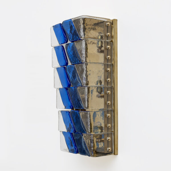 Pair of Italian Murano Glass and Brass Sconces - Image 2